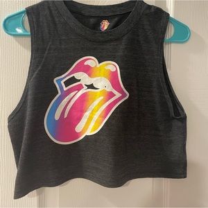 so nikki rolling stones tongue tank top